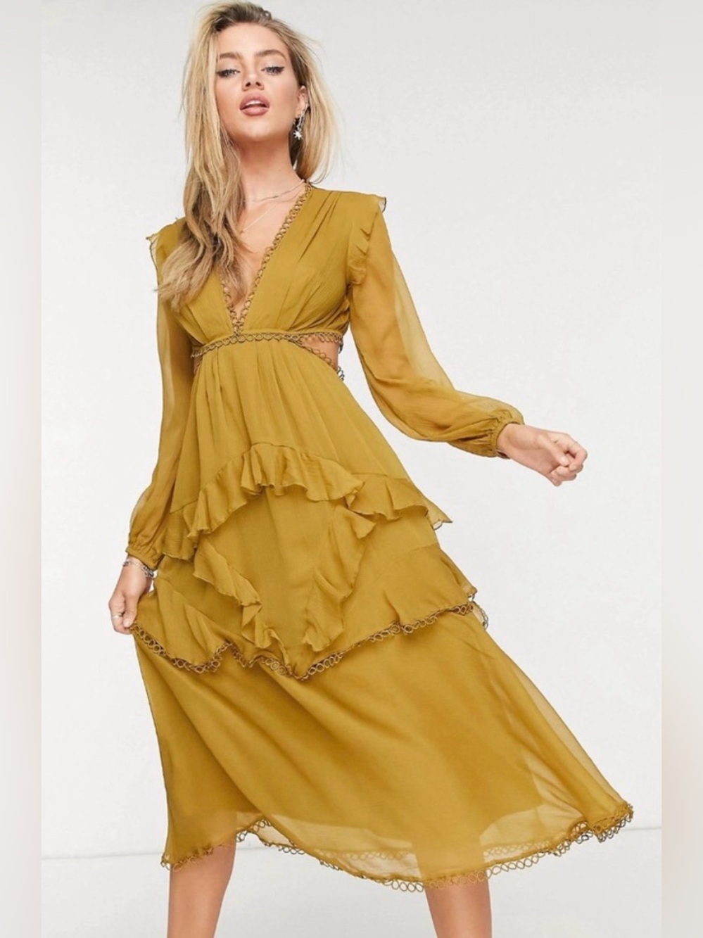 ASOS Ruffle Dress Size US 2